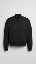 Black Technical Fabric Bomber Jacket