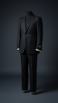 Obsidian Black Italian Wool Suit