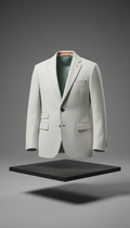 Tailored jacket in chalk white wool