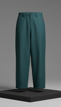 Oversized trousers in deep teal technical blend