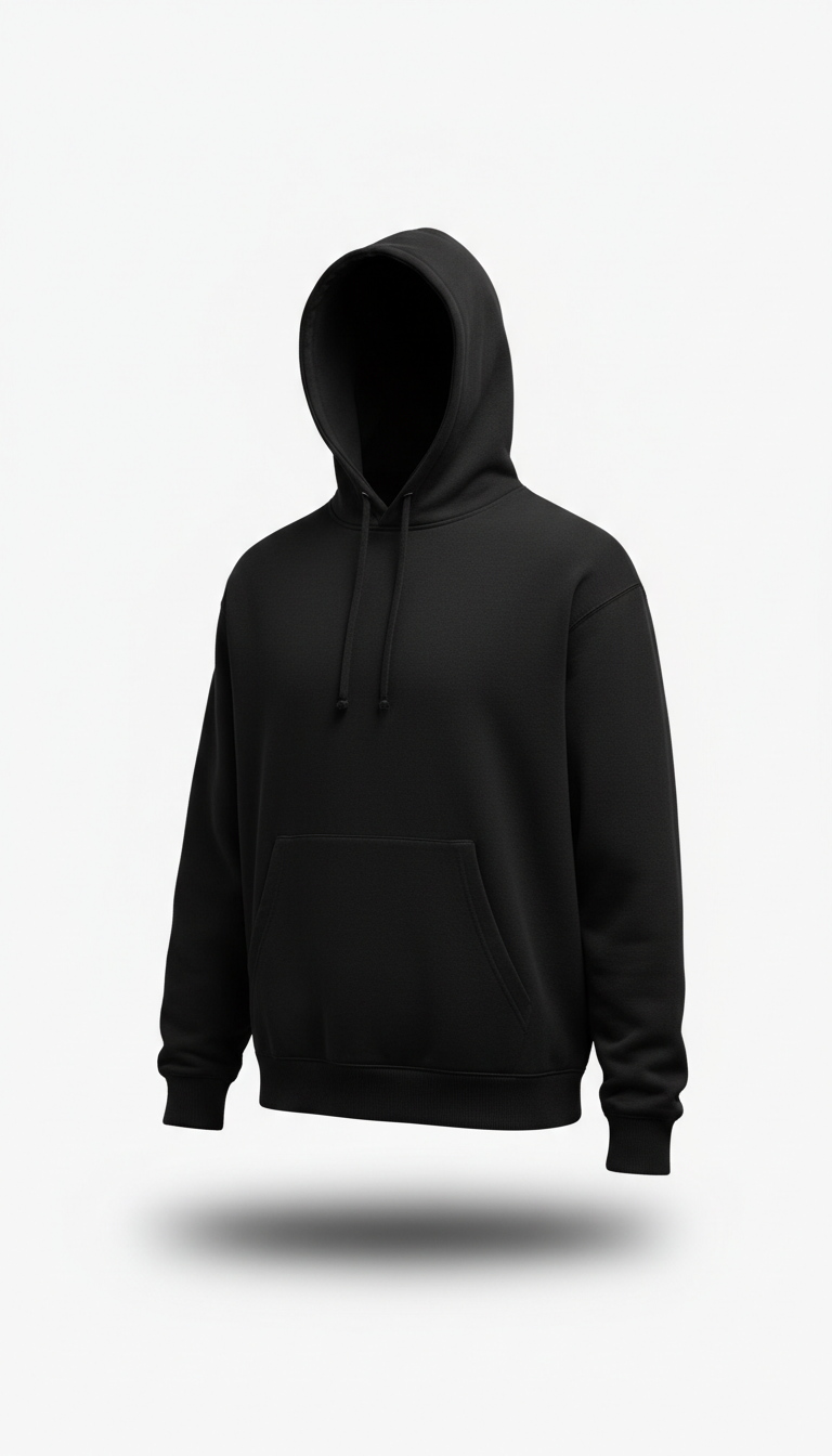 Oversized hoodie in urban black